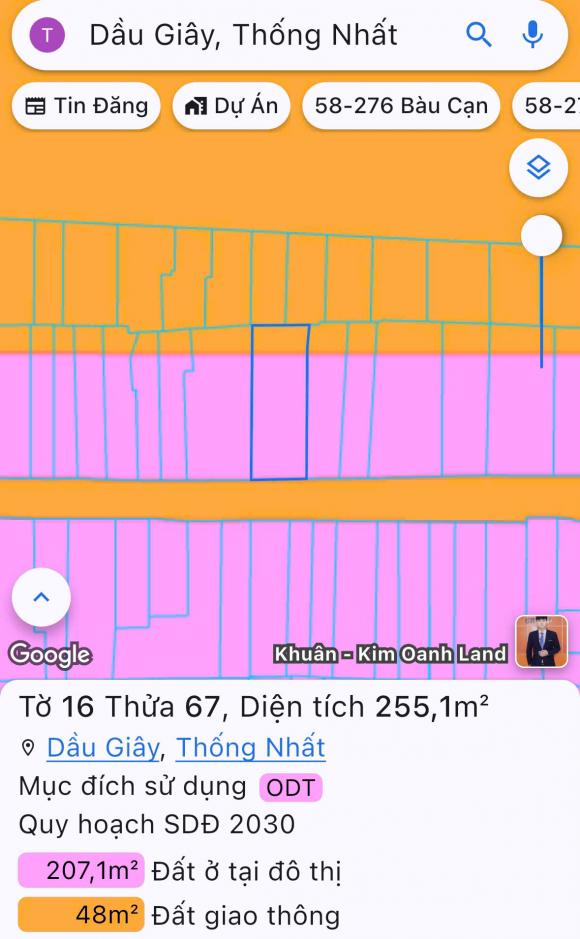CHÍNH CHỦ CẦN BÁN ĐẤT TẠI PHƯỜNG DẦU GIÂY – TP. ĐỒNG NAI