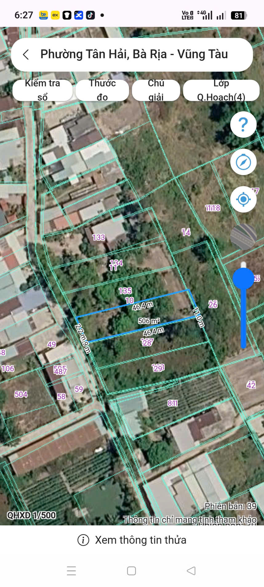 chinh chu can ban dat 502m² – phuong tan hai, tp. phu my