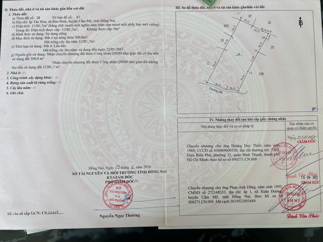 chinh chu can ban gap lo dat tai ap tan hoa- xa bao binh