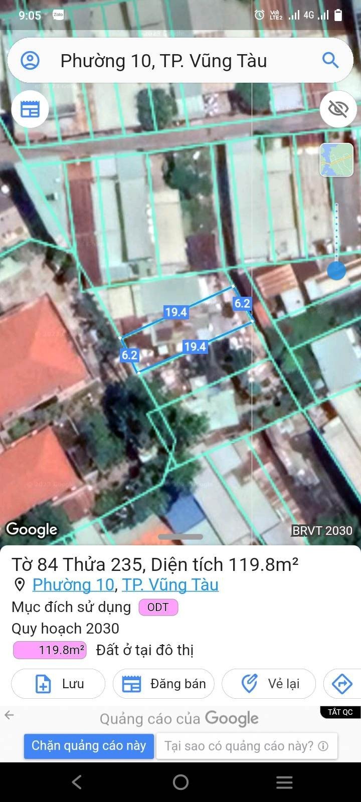 chinh chu gui tin ban dat vi tri dep  - dia chi: phuong 10 - vung tau